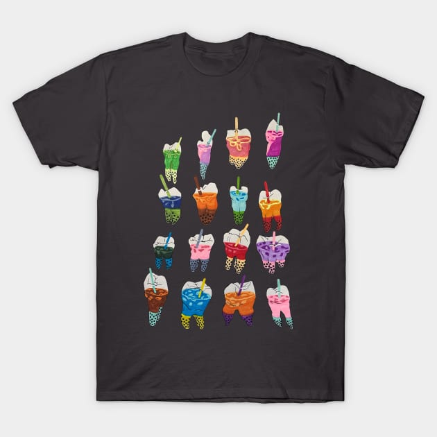 Boba Teeth T-Shirt by RaLiz